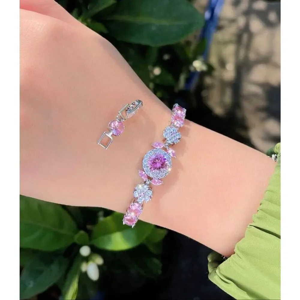 Sparkling Pink CZ Bracelet
